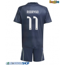 Maglie da calcio Real Madrid Rodrygo Goes #11 Seconda Maglia Bambino 2025-26 Manica Corta (+ Pantaloni corti)
